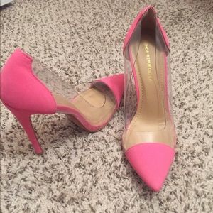 Clear and Hot pink Pump